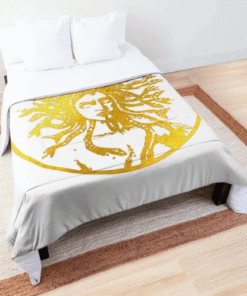 Best Versace Big Medusa Golden Logo Bedding Set