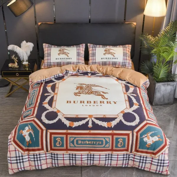 Burberry Logo Type 493 Bedding Sets Duvet Hyperbeast Bedroom Luxury Ideas Covers Premium Fashion Brand Blankets Sheets Bed