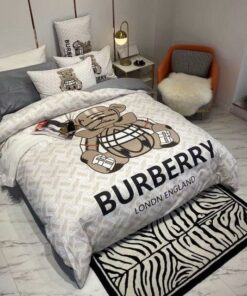 Burberry London Logo Type 3479 Bedding Sets Blankets Hyperbeast Bedroom Luxury Ideas Covers Duvet Premium Fashion Brand Sheets Bed