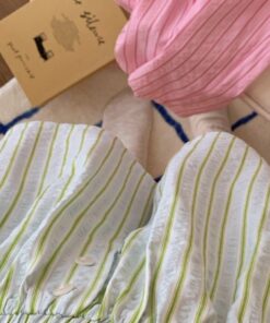 Alternative view of Candy Stripe Shorts Lounge Bottoms / Green