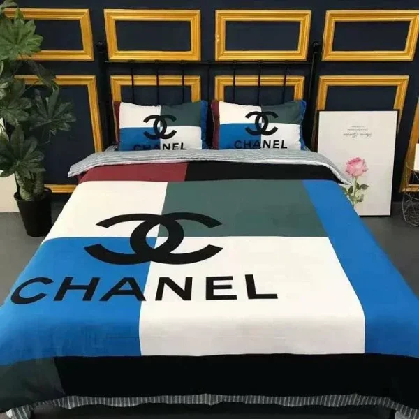 Chanel Logo New Hot Luxury Brand Bedding Sets Duvet Cover Set, For Home Best Luxury Bedding Sets