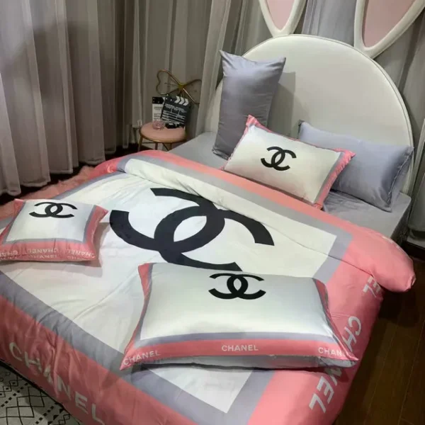 Chanel Logo Printed Luxury Brand S Bedding Sets Duvet Bed  Blankets Bedroom Idea Sheets Covers
