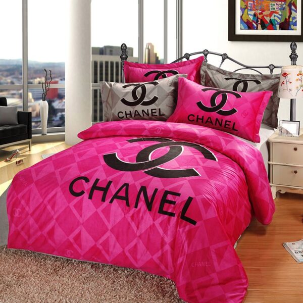 Chanel Pinky Premium Luxury Bedding Sets,Bed Sets, Bedroom Sets, Comforter Sets, Duvet Cover, Bedding Sets