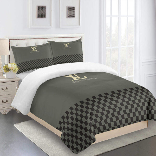 Comforter Sets Gray And Black Full Louis Vuitton Bedding Set Home Decoration Bedding Sets