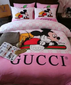Gucci Mickey Mouse Disney Luxury Brand - - Bedding Sets Bed  Sheets Covers Duvet Bedroom Ideas Blankets