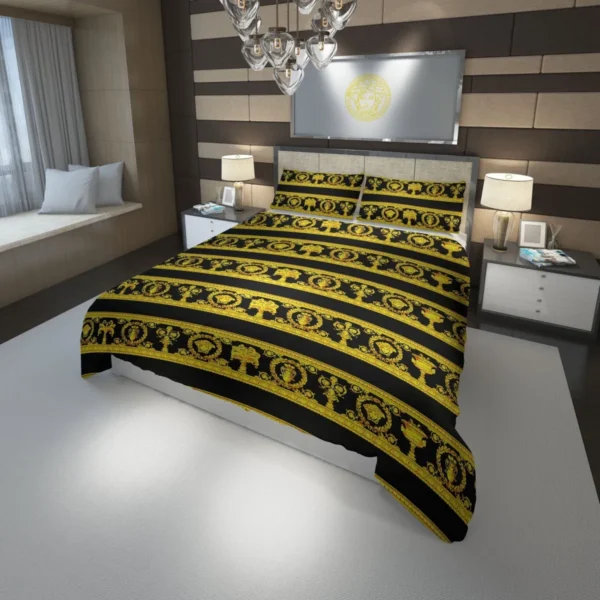Versace Golden Logo Type 133 Bedding Sets Duvet Hyperbeast Bedroom Covers Bed  Blankets Luxury Ideas Sheets Premium Fashion Brand