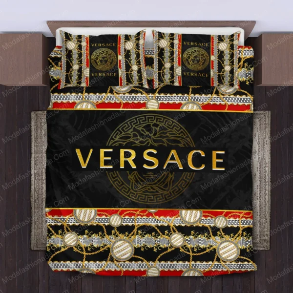 Versace Logo Type 1859 Bedding Sets Covers Luxury Ideas Premium Fashion Brand Hyperbeast Bedroom Bed  Duvet Sheets Blankets