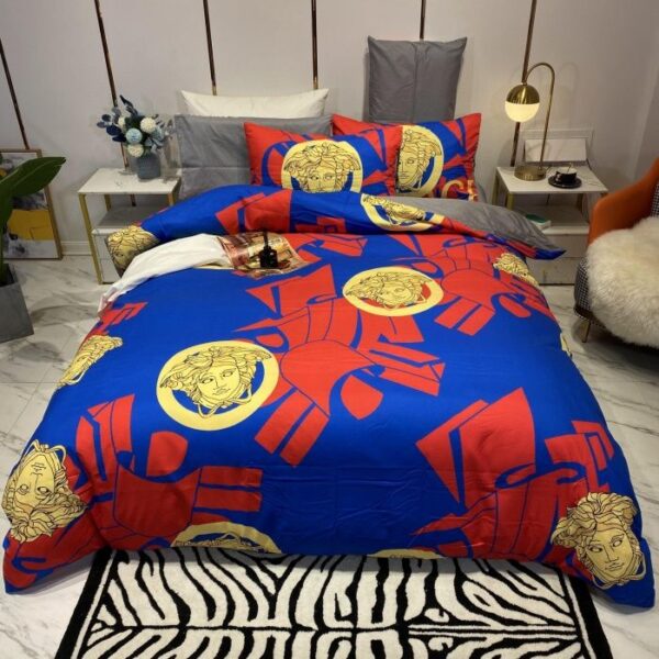 Versace Logo Type 3664 Bedding Sets Premium Fashion Brand Duvet Covers Luxury Ideas Blankets Hyperbeast Bedroom