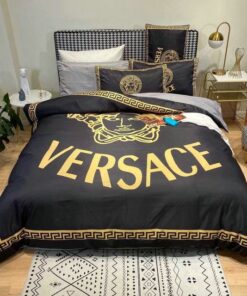 Versace Logo Type 3964 Bedding Sets Bed   Fashion Brand Blankets Covers Duvet Sheets Luxury Ideas Hyperbeast Bedroom