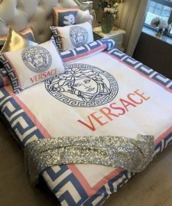 Versace Pink And Beige Most Comfortable Bedding Set