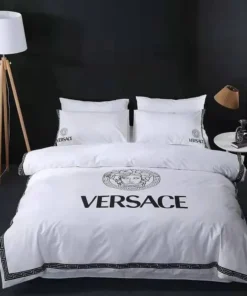 Versace White Luxury Brand Bedding Sets Duvet Cover Set, For Home Best Luxury Bedding Sets